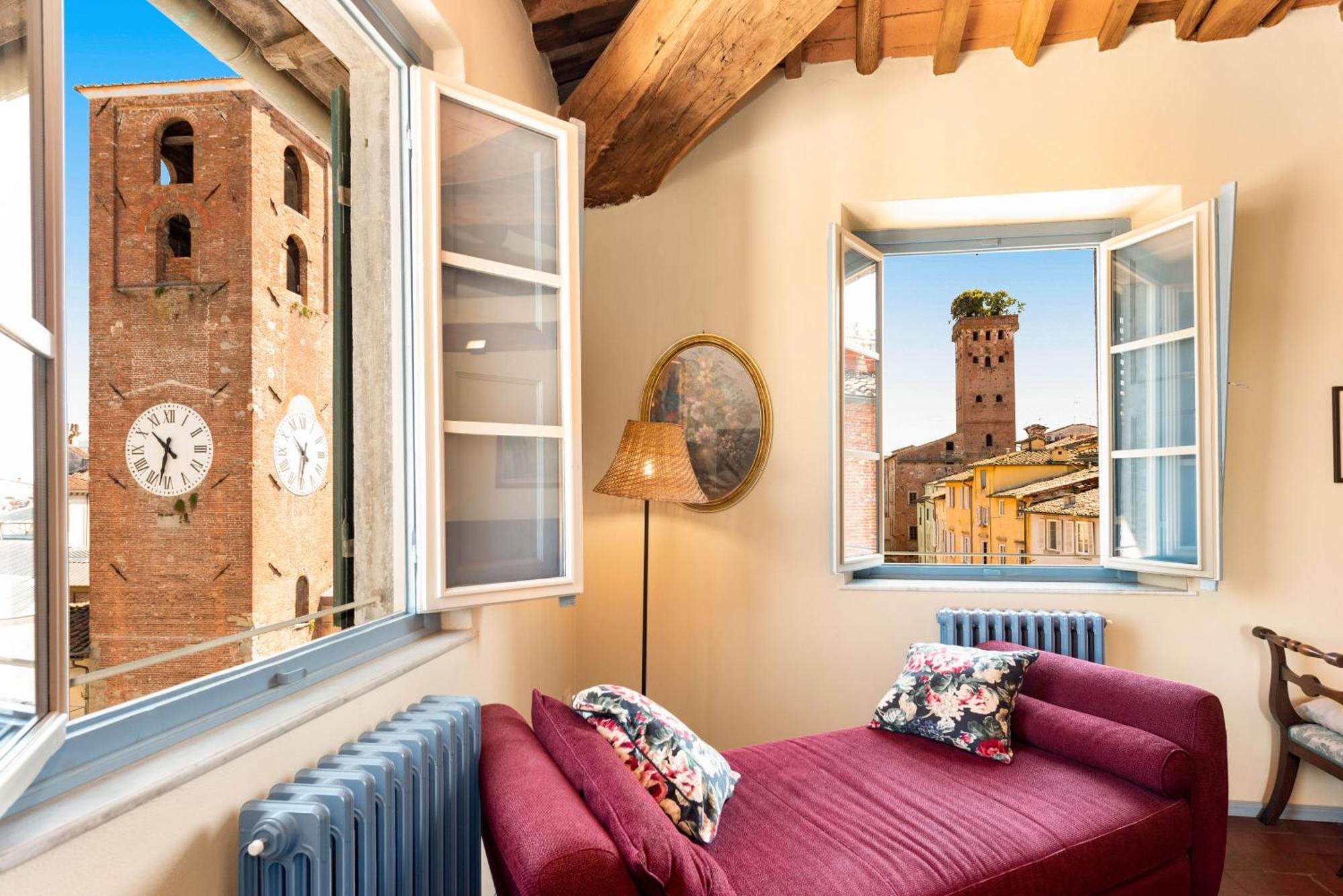 Al Carmine Apartments Towers View With Ac Lucca Exterior photo